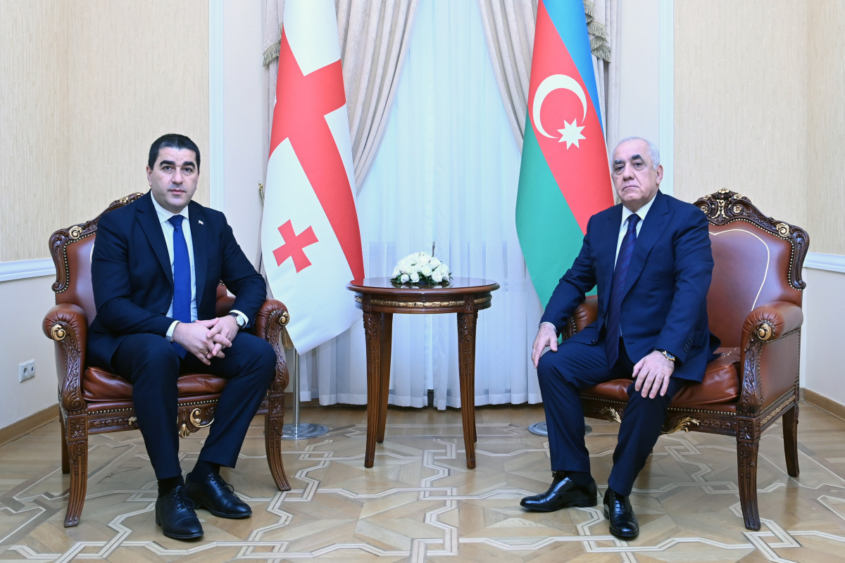 Shalva Papuashvili, Chairman of the Parliament of Georgia and Ali Asadov Prime Minister of the Republic of Azerbaijan