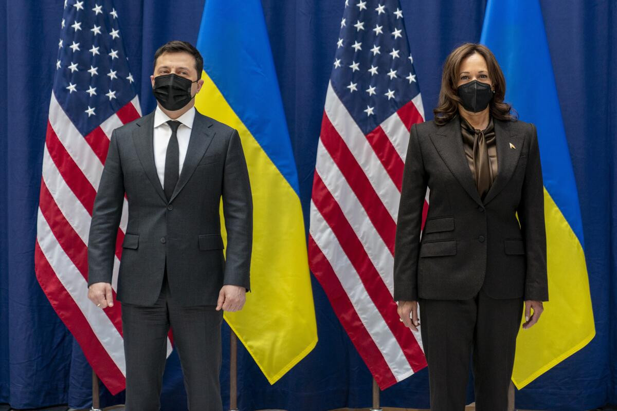 Kamala Harris discussed efforts to aid Ukraine