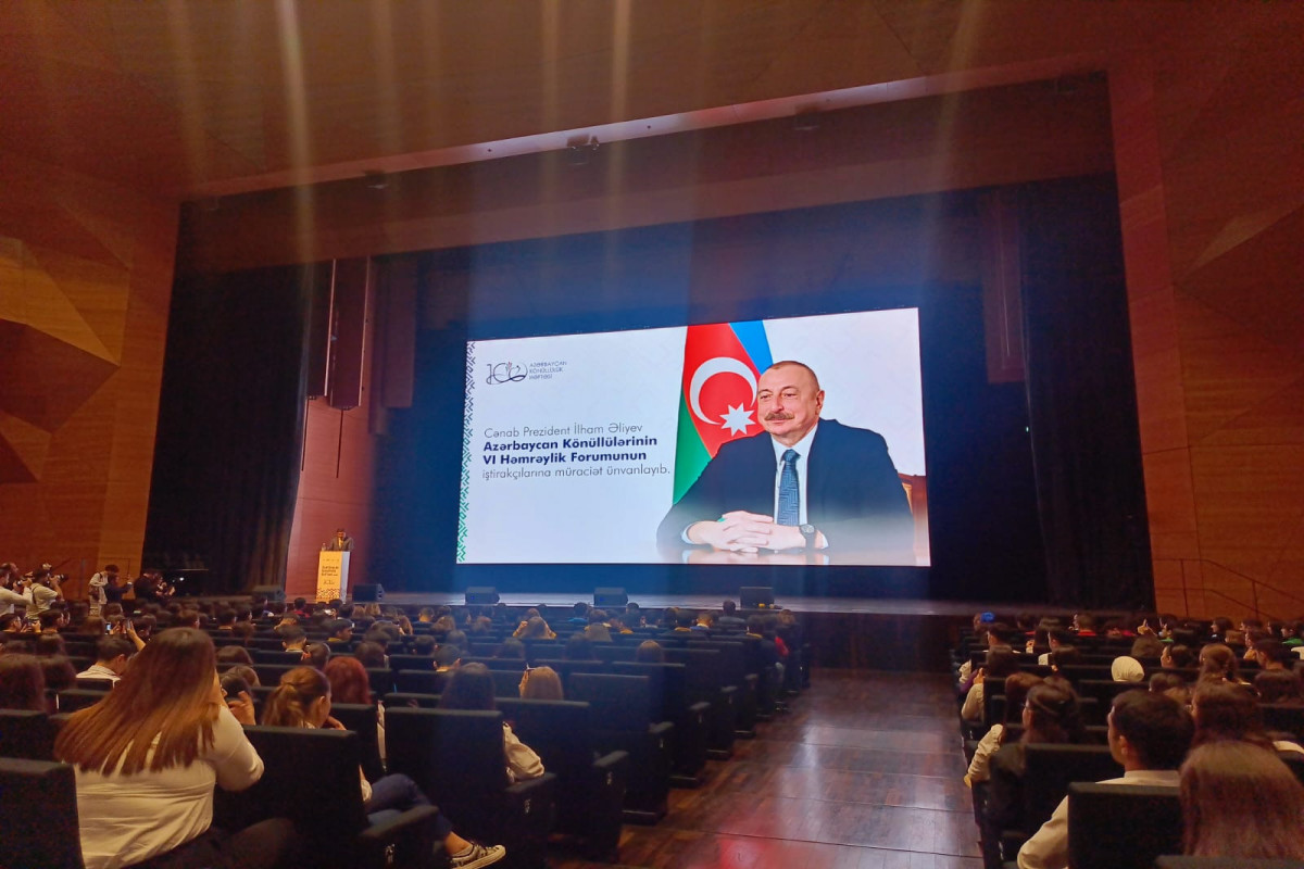 President Ilham Aliyev addressed participants of the 6th Solidarity Forum of Azerbaijani Volunteers