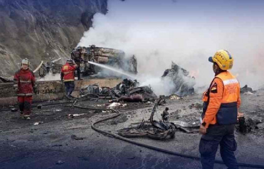 16 dead after speeding truck crashes into cars, bus on Venezuela highway