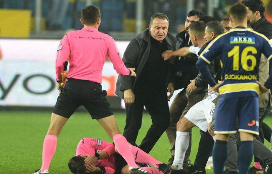 Turkish club president given permanent ban for punching referee