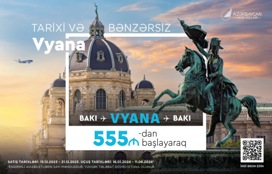 Special offer from AZAL en route flights Baku-Vienna