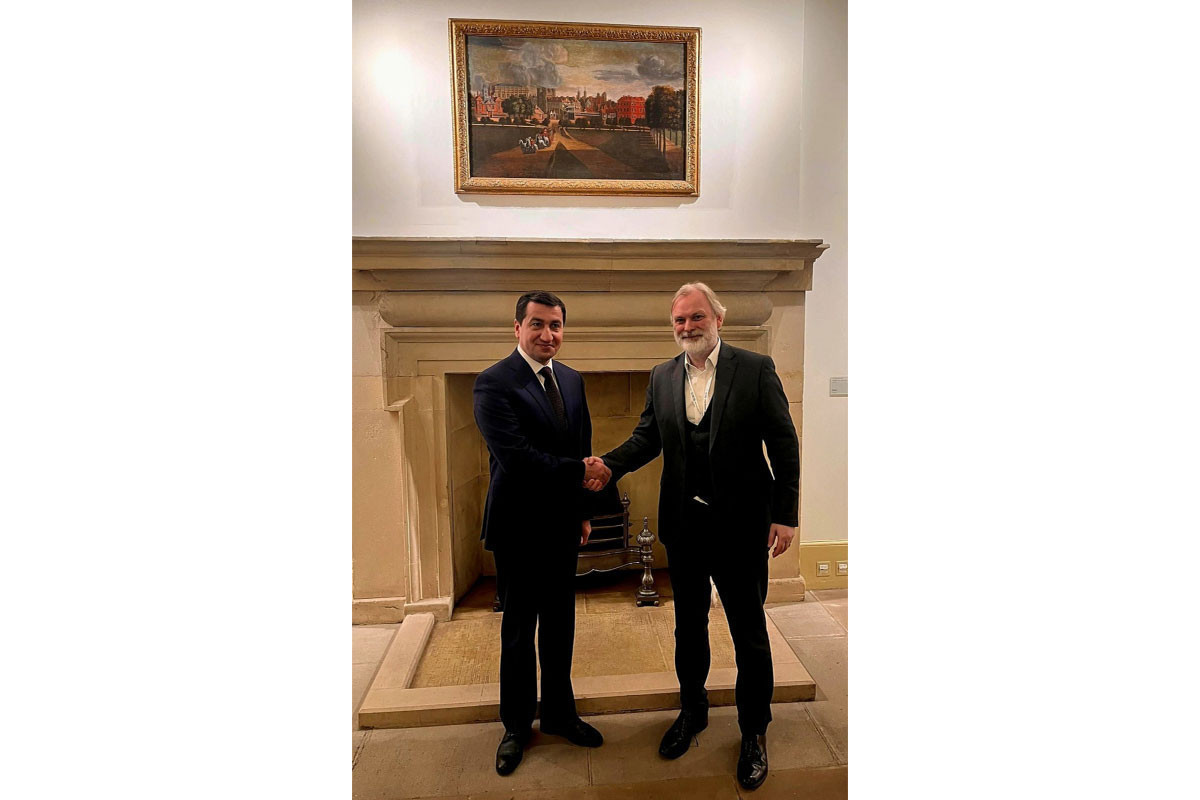 Hikmat Hajiyev, Assistant to the President of  the Republic of Azerbaijan - Head of the Foreign Policy Affairs Department of the Presidential Administration and Tim Barrow, U.K. National Security Adviser