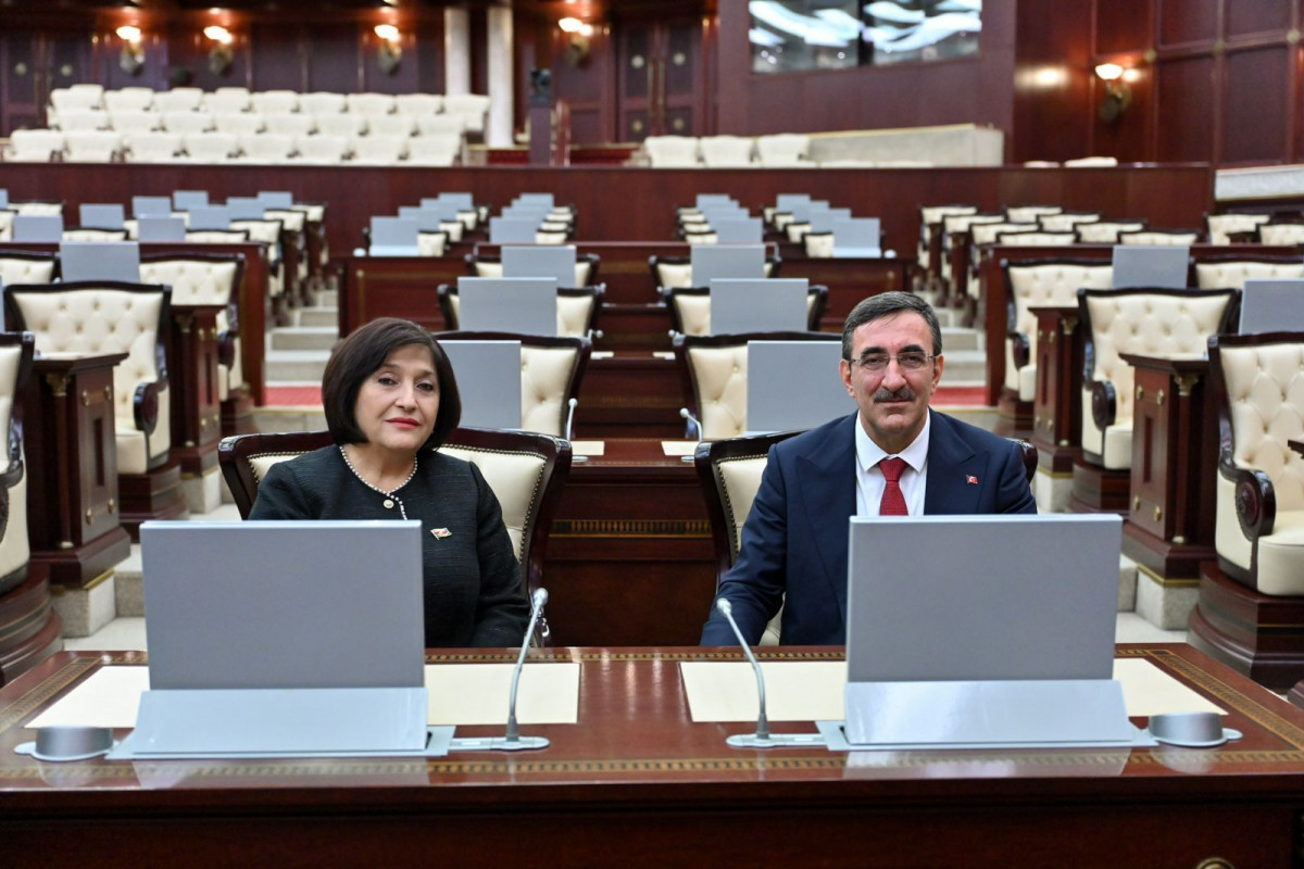 Sahiba Gafarova, Speaker of the Milli Majlis of the Republic of Azerbaijan and  Cevdet Yilmaz, Vice President of the Republic of Türkiye