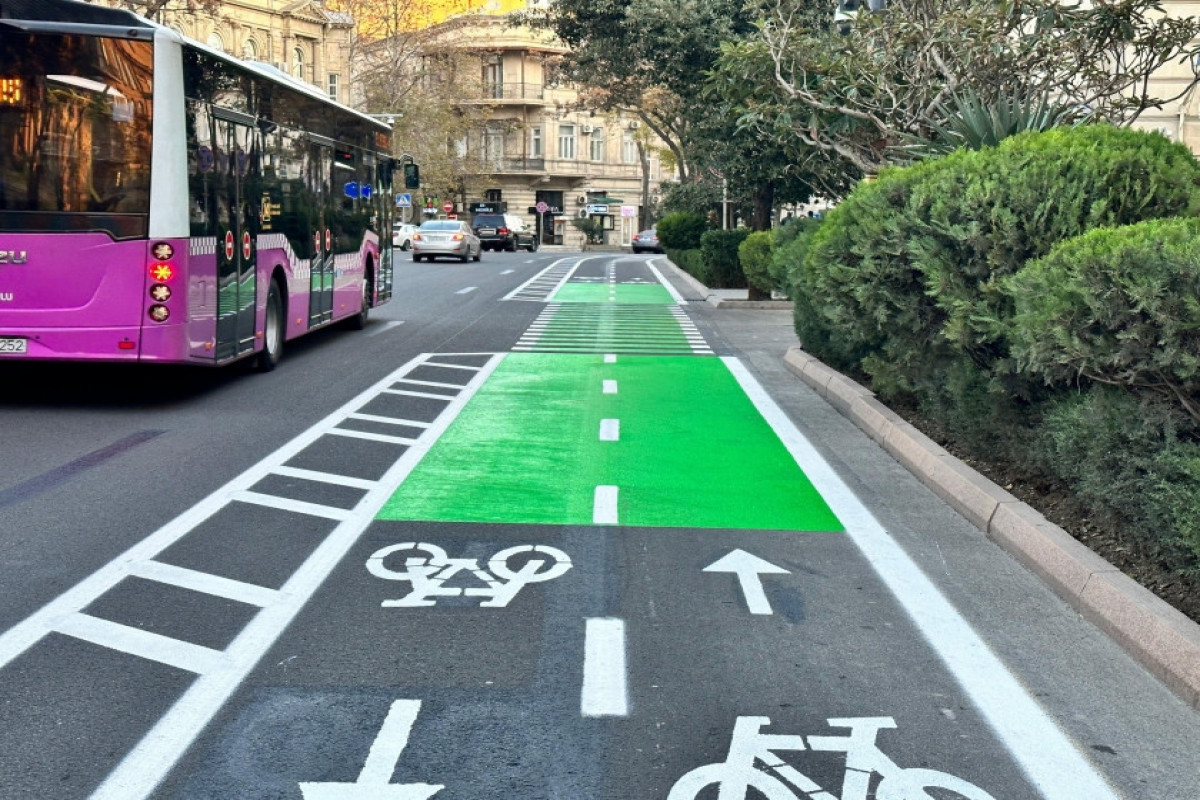 Green bike lanes on Baku streets seek to improve cyclist safety