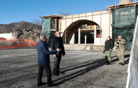 Azerbaijani President got acquainted with construction of Dashalti village mosque