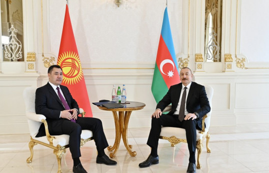 Sadyr Zhaparov, President of the Kyrgyz Republic and Ilham Aliyev, President of the Republic of Azerbaijan