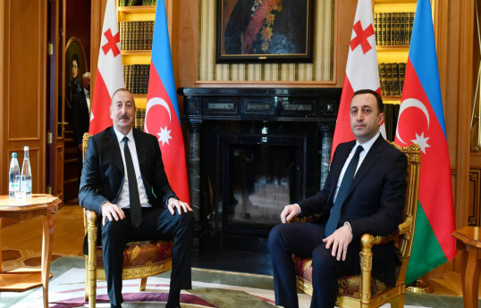 Ilham Aliyev, President of the Republic of Azerbaijan and Irakli Garibashvili, Prime Minister of Georgia