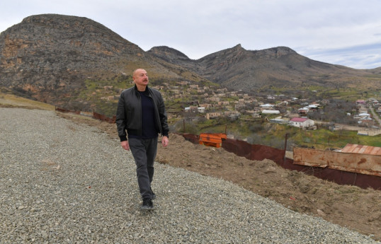 Azerbaijani President Ilham Aliyev visited village of Nakhchivanli in Khojaly