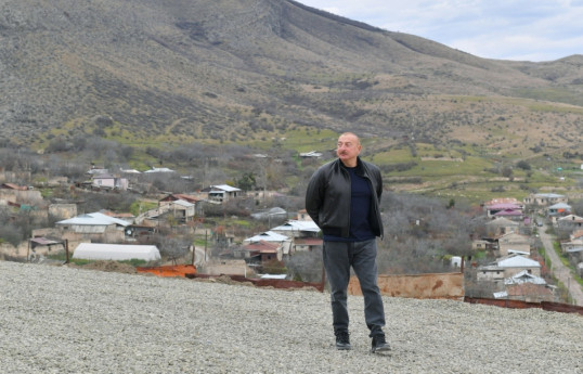 President Ilham Aliyev visited village of Pirlar in Khojaly
