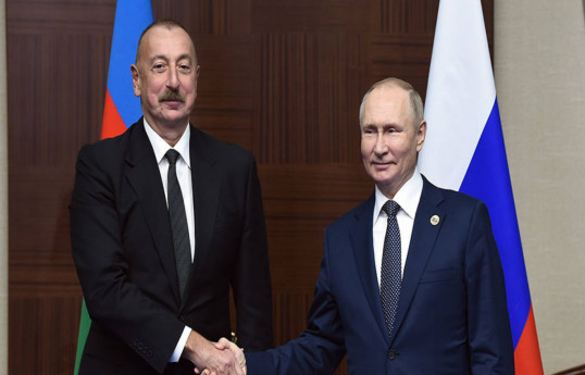Ilham Aliyev, President of the Republic of Azerbaijan and Vladimir Putin, President of the Russian Federation