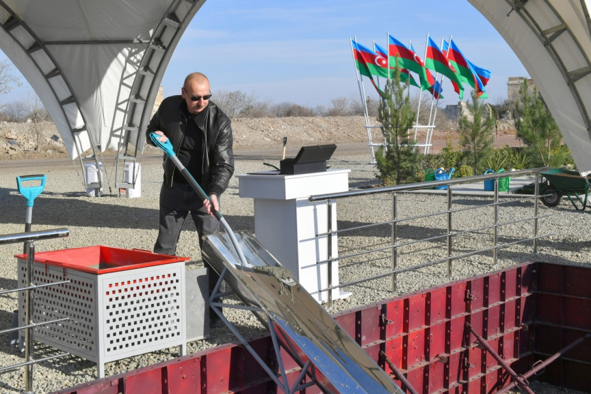 Foundation stone for Aghdam city Central Park was laid
