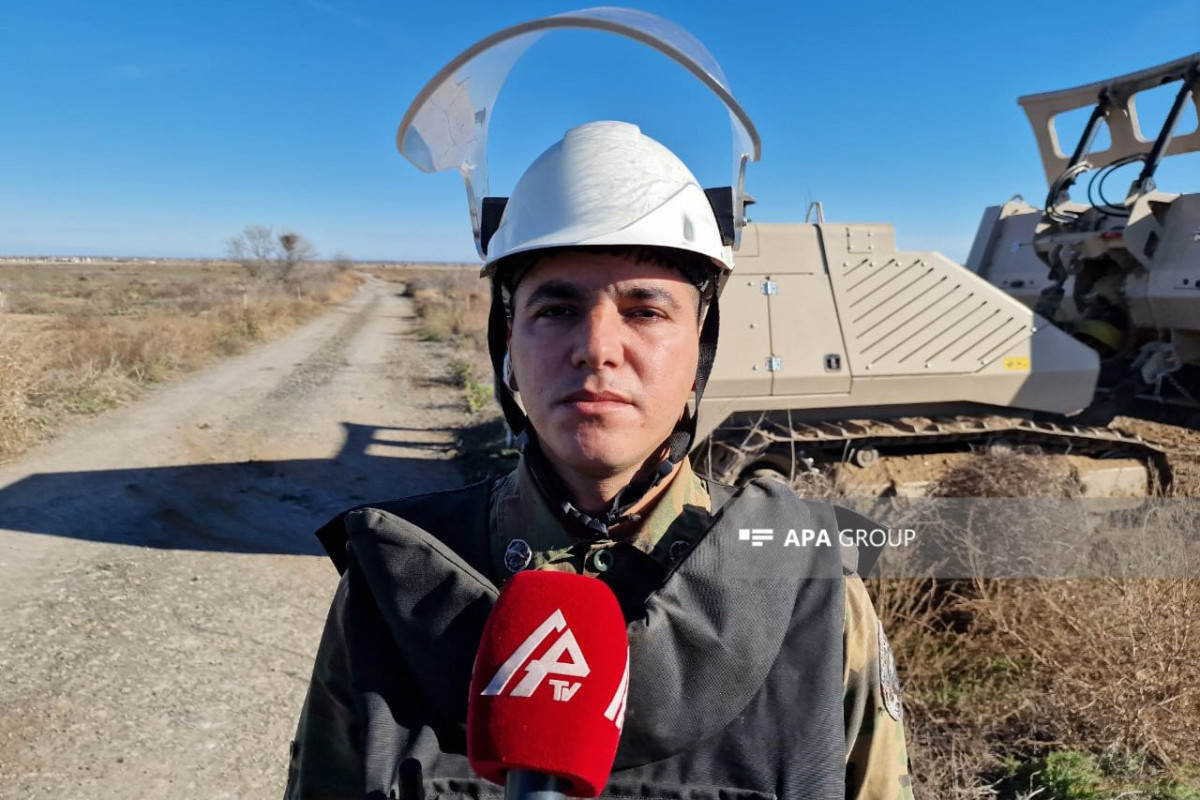 Shamistan Alizade, an employee of the Special Risk Rescue Service of the Ministry of Emergency Situations