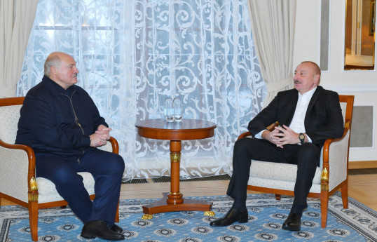 Alexander Lukashenko, the President of the Republic of Belarus and President of the Republic of Azerbaijan Ilham Aliyev