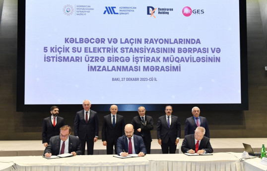 Agreement signed with Turkish companies for reconstruction of SHPs in Azerbaijan's liberated territories