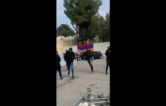 Several detained in a clash between Armenian radicals and Jews in Jerusalem
