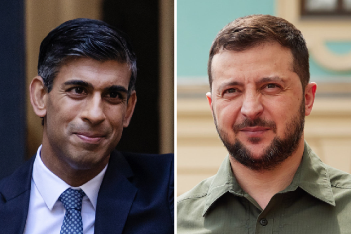 Rishi Sunak and Volodymyr Zelensky
