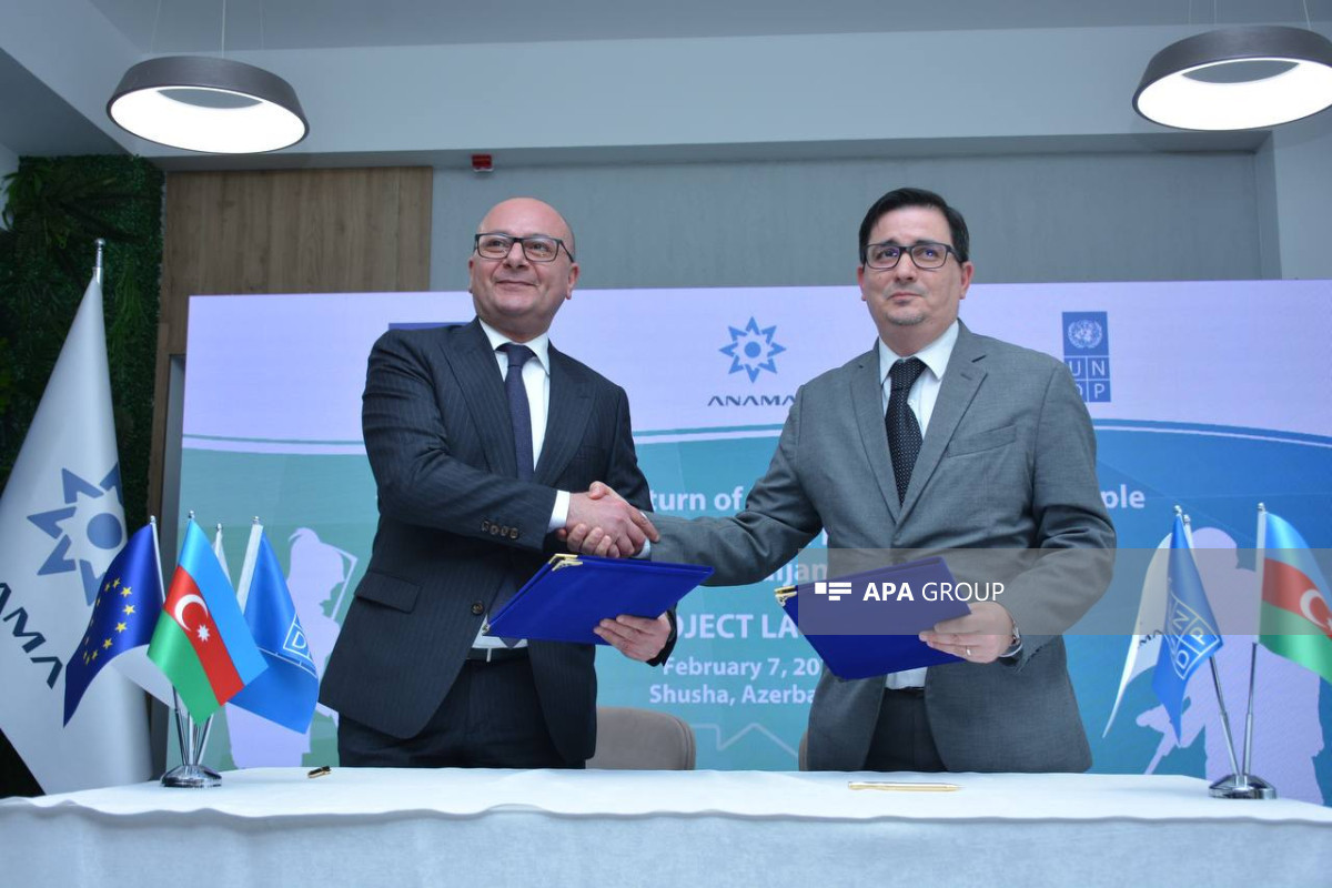 ANAMA, EU, and UNDP sign documents in Azerbaijan's Shusha