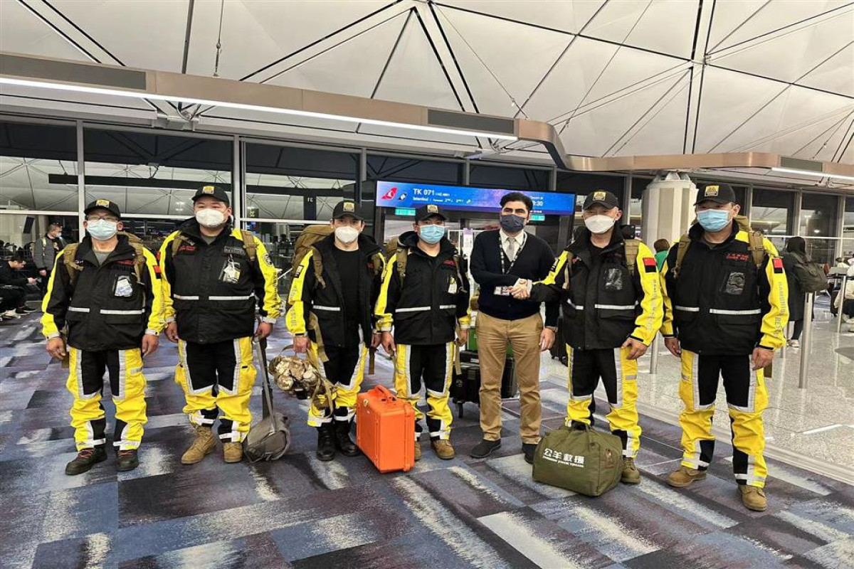 Erthquake rescue team sent by China arrived at Türkiye