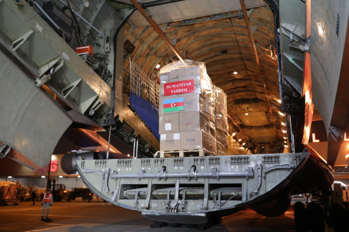 Another humanitarian aid plane leaves for Turkiye on the instructions of Mehriban Aliyeva