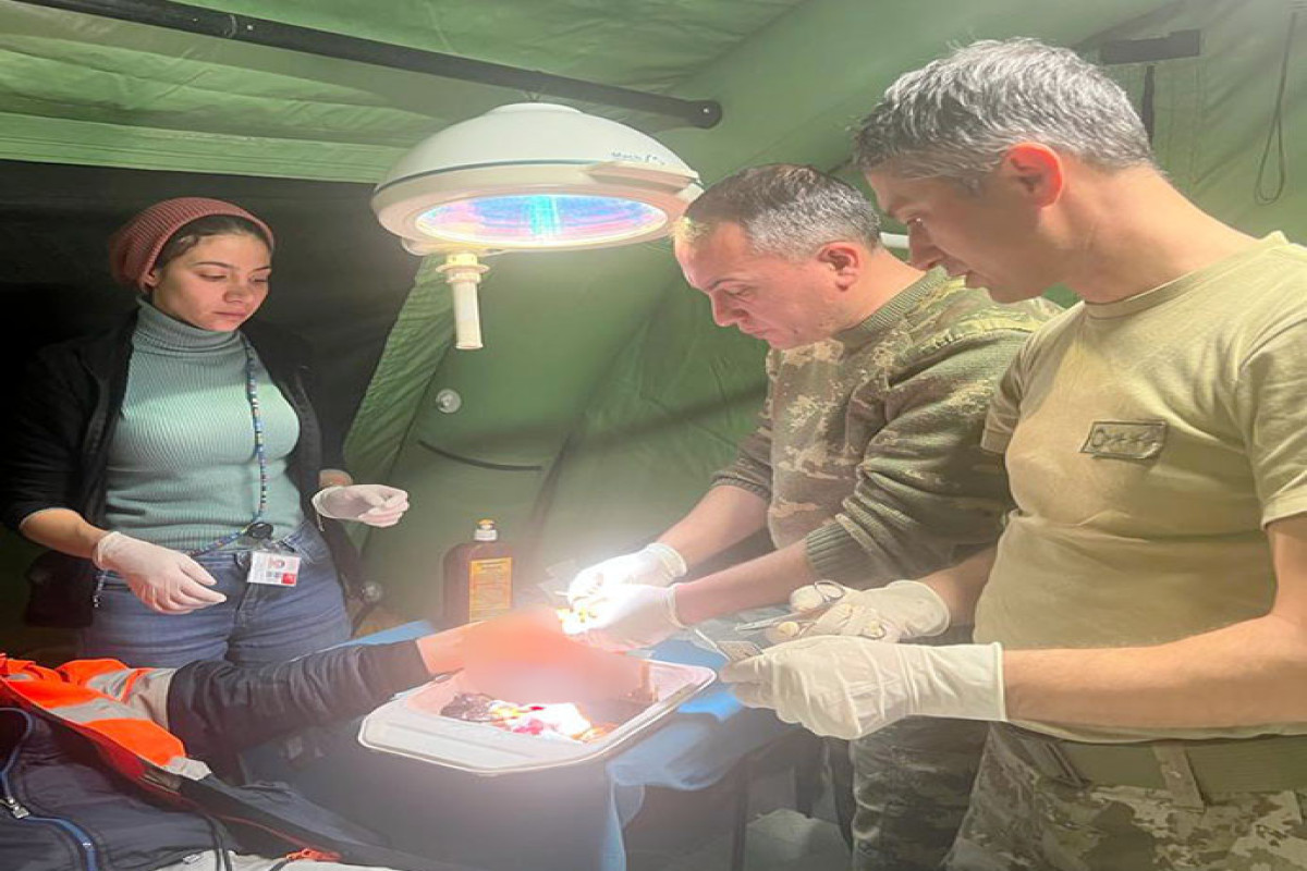 Experienced medical personnel of the Azerbaijan Army continue their activities in Kahramanmaraş-PHOTO 