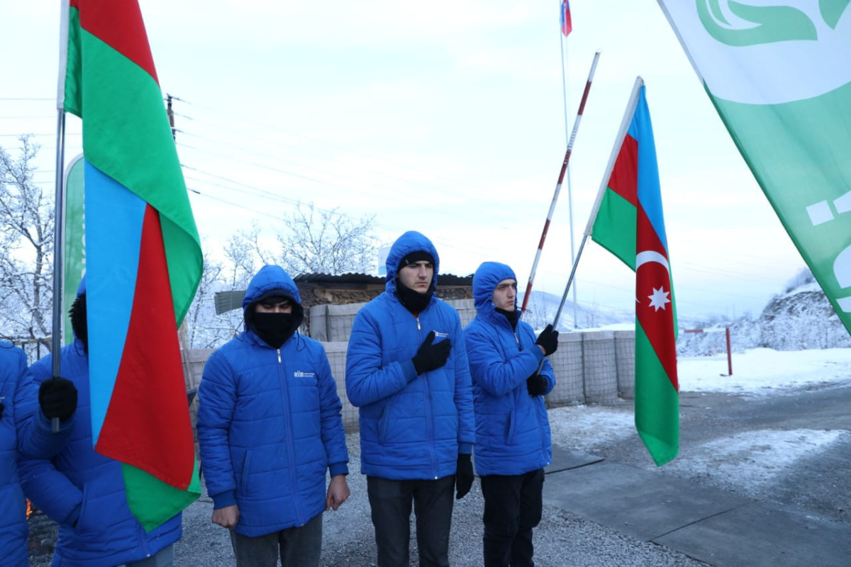 Peaceful protests of Azerbaijani eco-activists on Lachin–Khankendi road enter 63rd day-PHOTO 