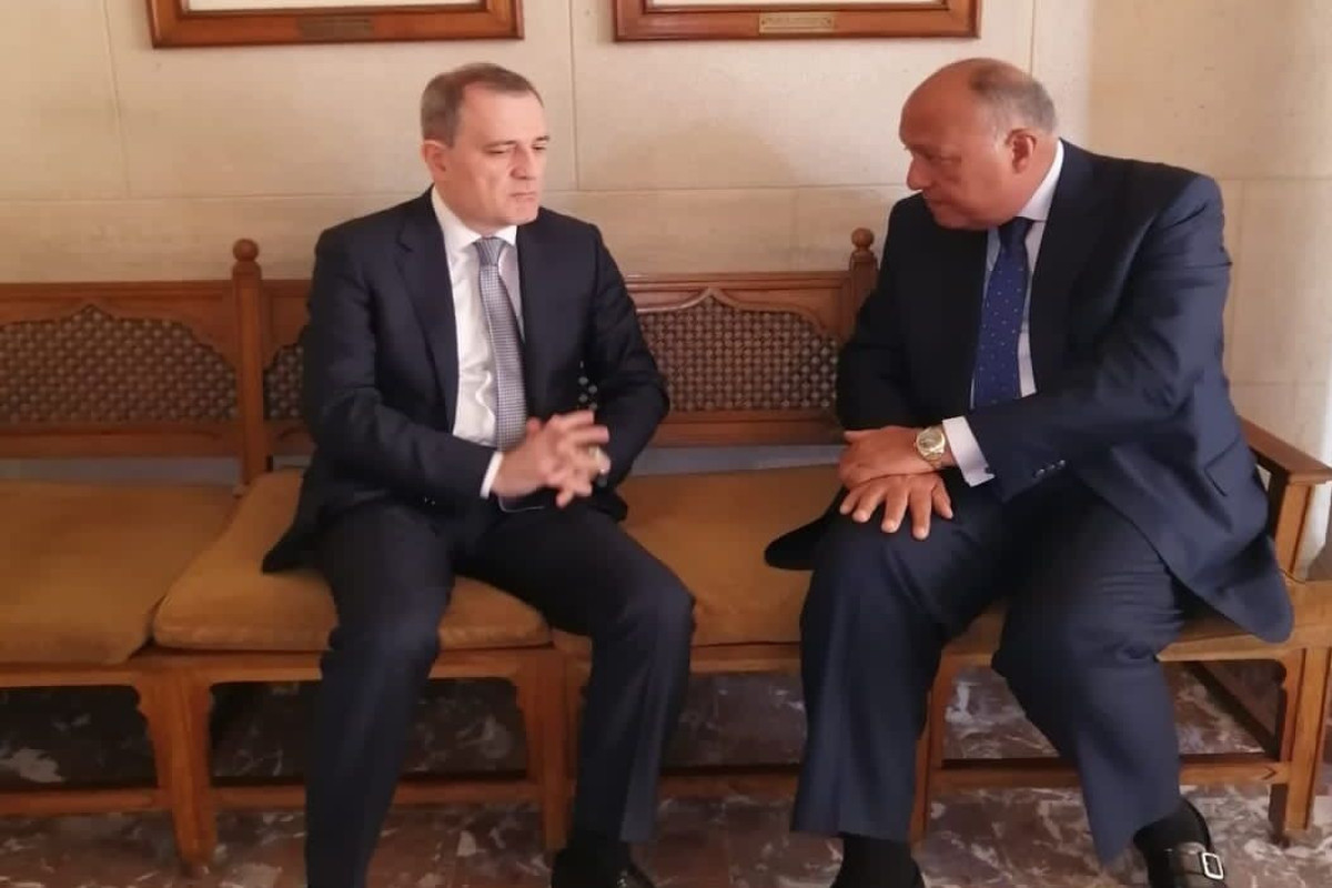 Azerbaijani FM meets his Egyptian counterpart
