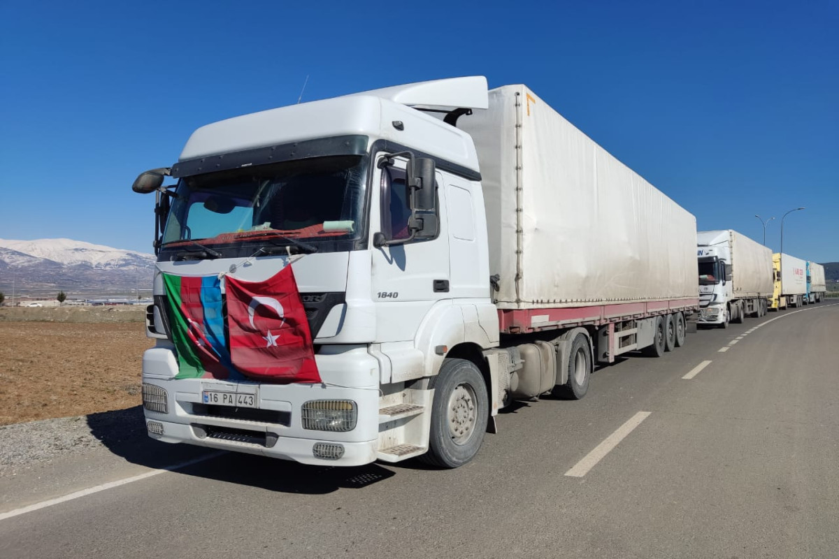 Third humanitarian aid convoy of Azerbaijan's MES reached Turkiye-VIDEO 