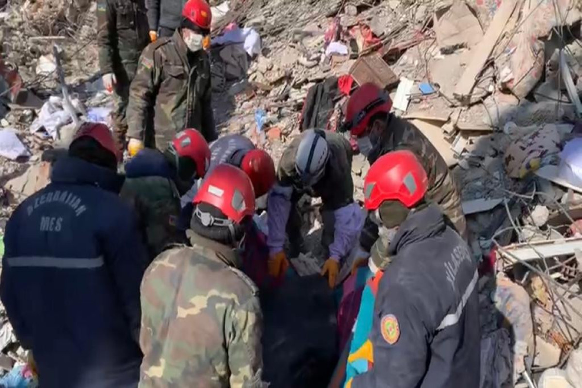 Azerbaijan's MES rescuers saved 53 people from rubble in Kahramanmaraş, pulled out dead bodies of 729-PHOTO -VIDEO 