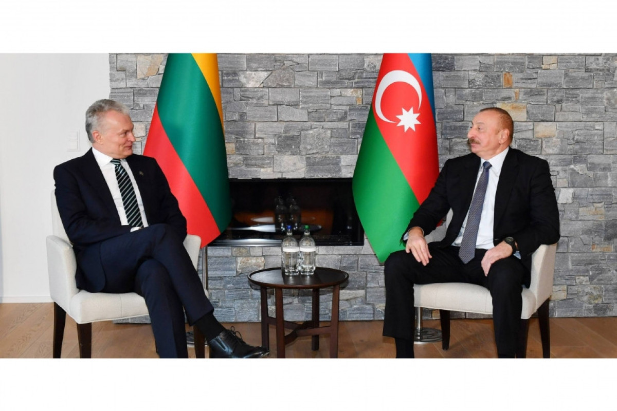 Gitanas Nausėda, President of the Republic of Lithuania  and President of the Republic of Azerbaijan Ilham Aliyev