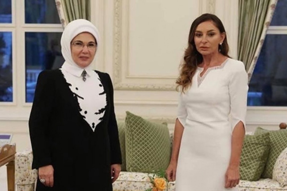 Amina Erdogan thanks Mehriban Aliyeva for humanitarian aid
