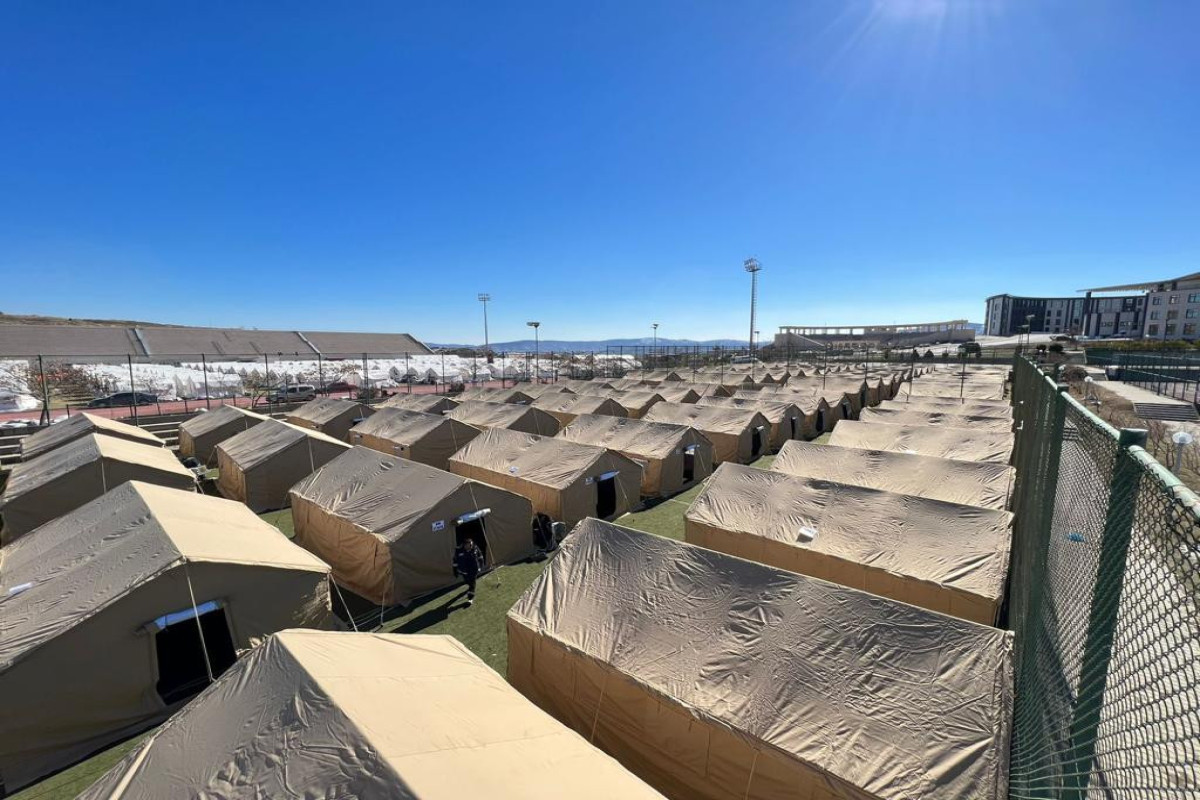 Azerbaijani Ministry of Emergencies set up another tent city in Türkiye's Kahramanmaraş-VIDEO 