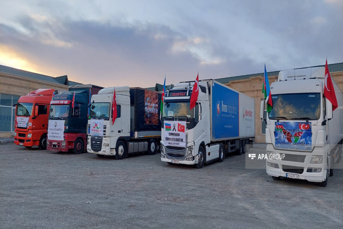 Another aid convoy sent from Azerbaijan's Ganja city to Türkiye-PHOTO 