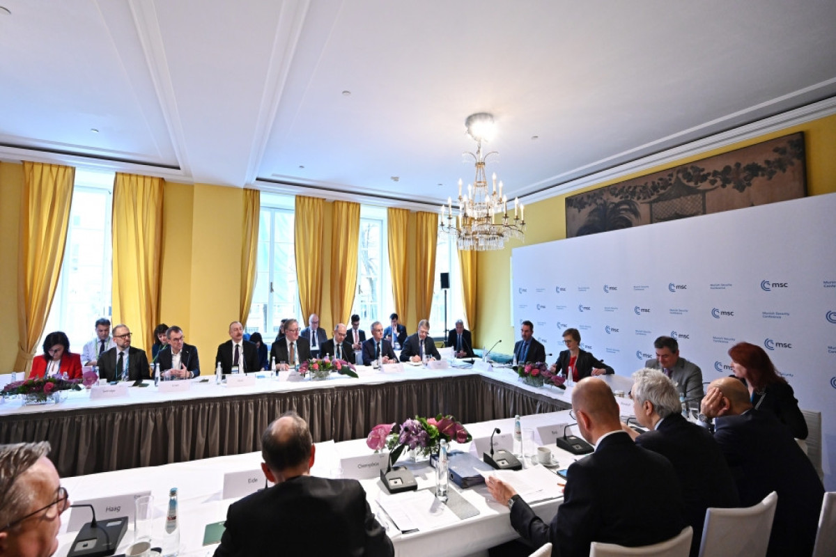 President Ilham Aliyev is attending round table on energy security on sidelines of Munich Security Conference
