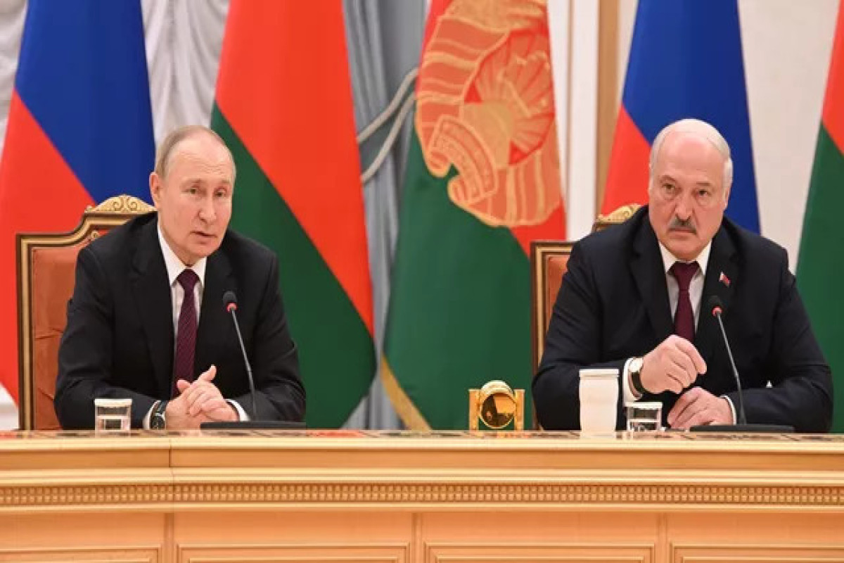 Vladimir Putin, President of Russia and Alexander Lukashenko, President of Belarus