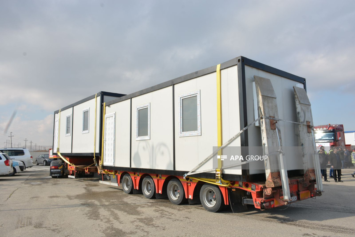 Another 22 modular houses are dispatched from Azerbaijan to Türkiye-PHOTO 