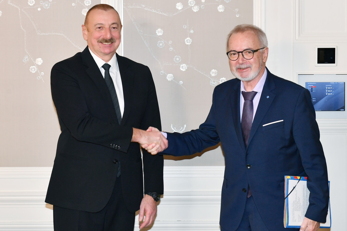 President of Azerbaijan Ilham Aliyev meets with president  of EIB Werner Hoyer