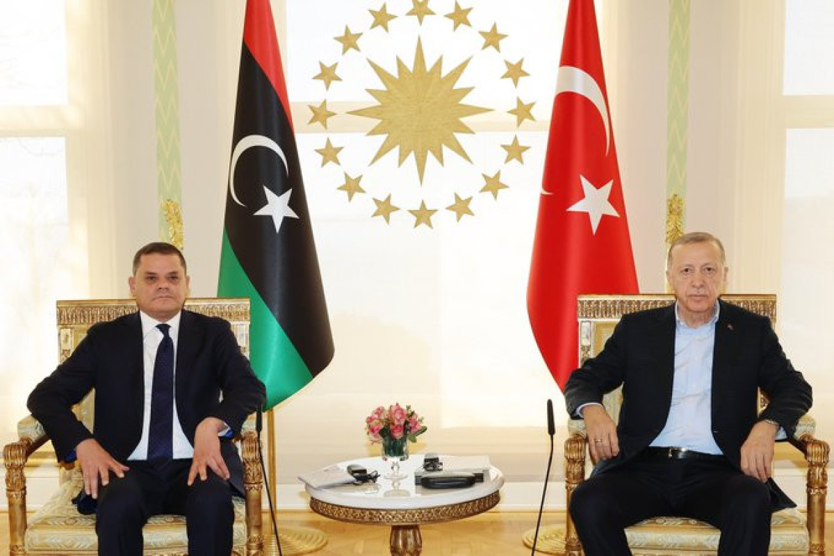 Prime Minister of Libya Abdul Hamid al-Dbeibeh and President of the Republic of Türkiye Recep Tayyip Erdogan