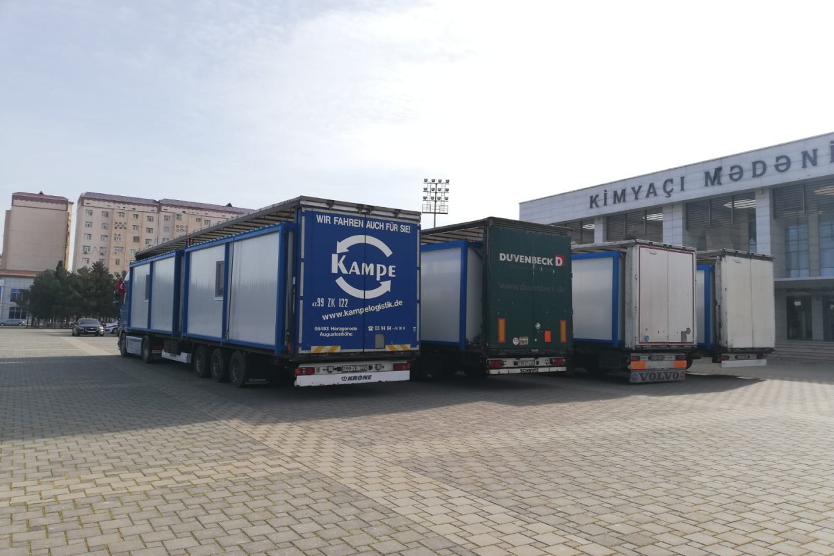 Sumgait dispatches 7 more modular houses and other aid to Türkiye