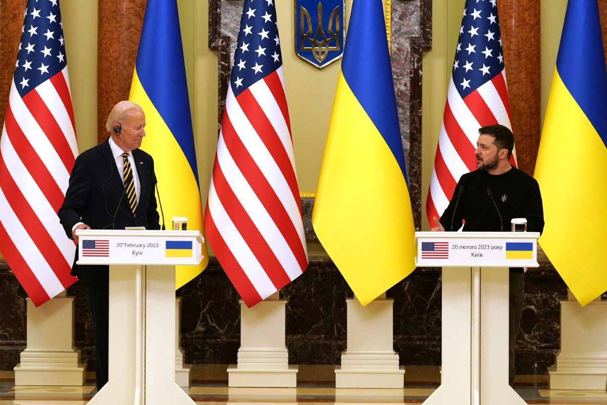 Joe Biden, President of United States and Volodymyr Zelensky, President of Ukraine