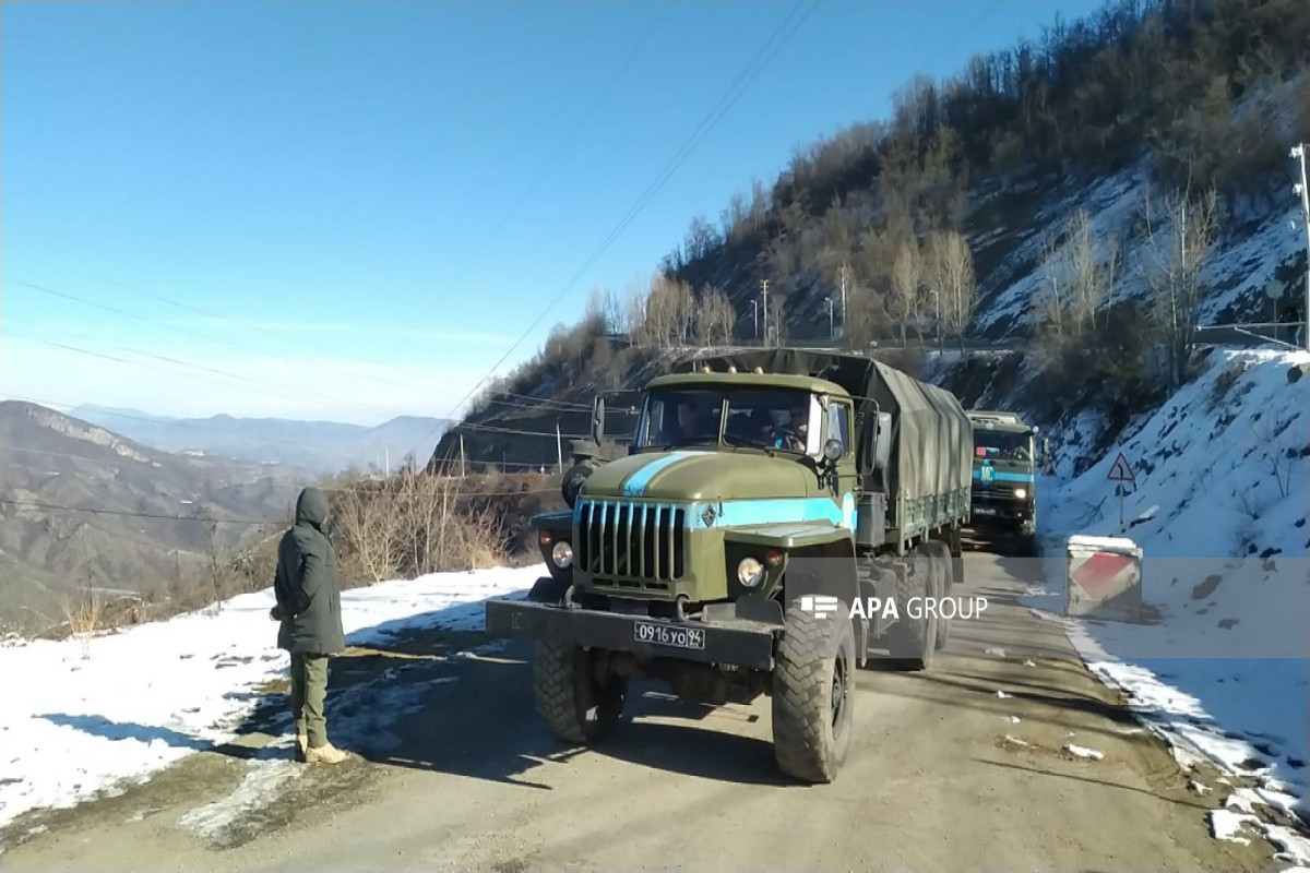 26 vehicles belonging to RPC unimpededly passed through Azerbaijan's Lachin-Khankandi road-PHOTO 
