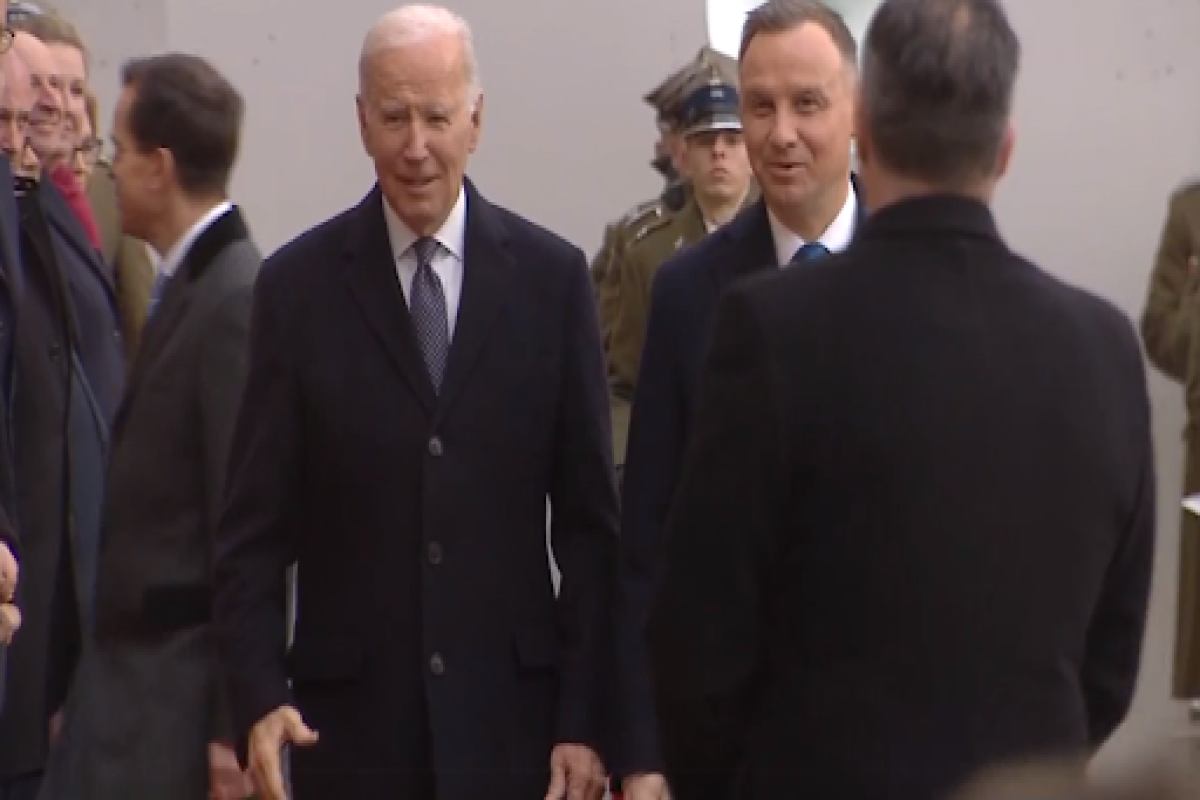 Biden's official welcoming ceremony was held in Poland