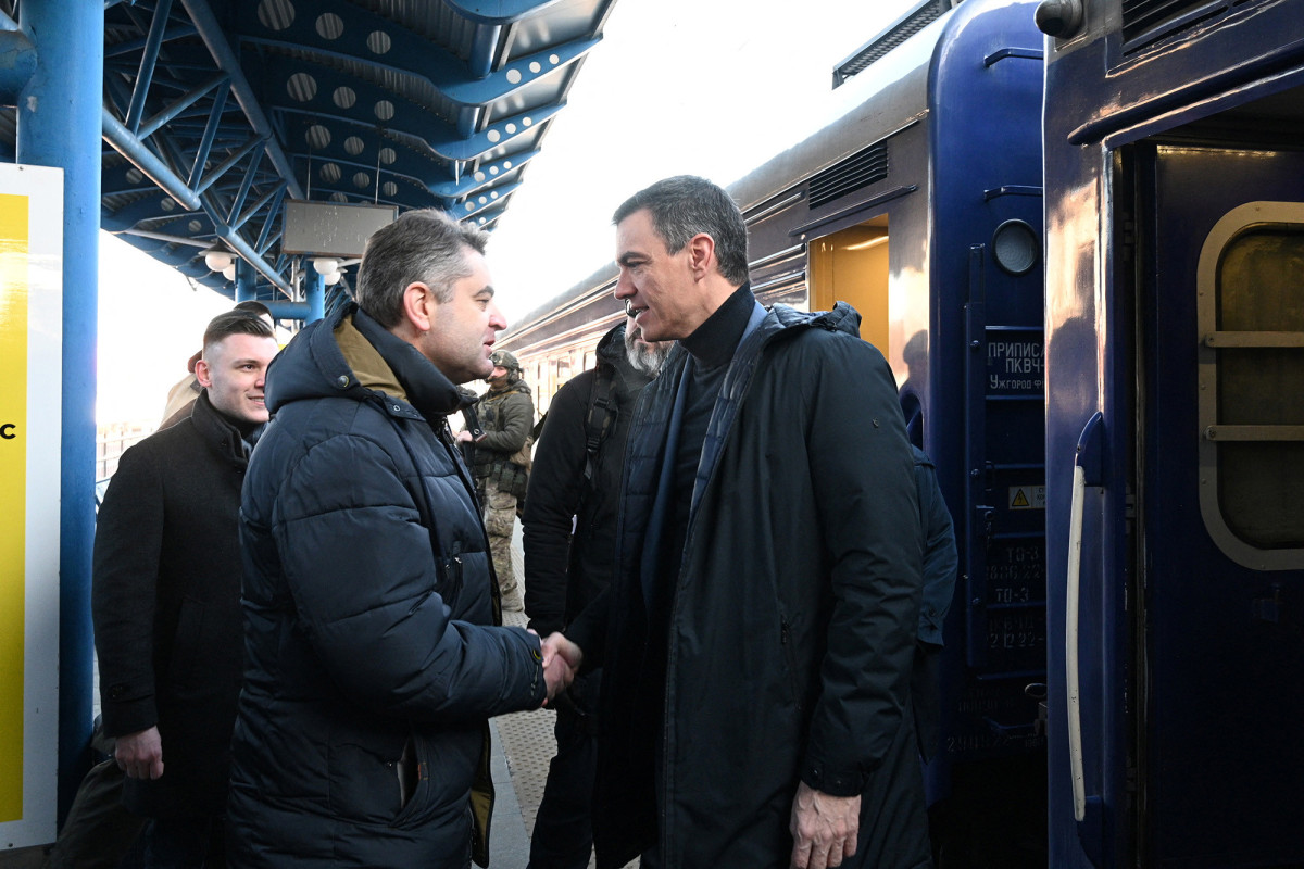 Spain's Prime Minister Pedro Sánchez arrives in Kyiv for surprise visit to mark invasion anniversary