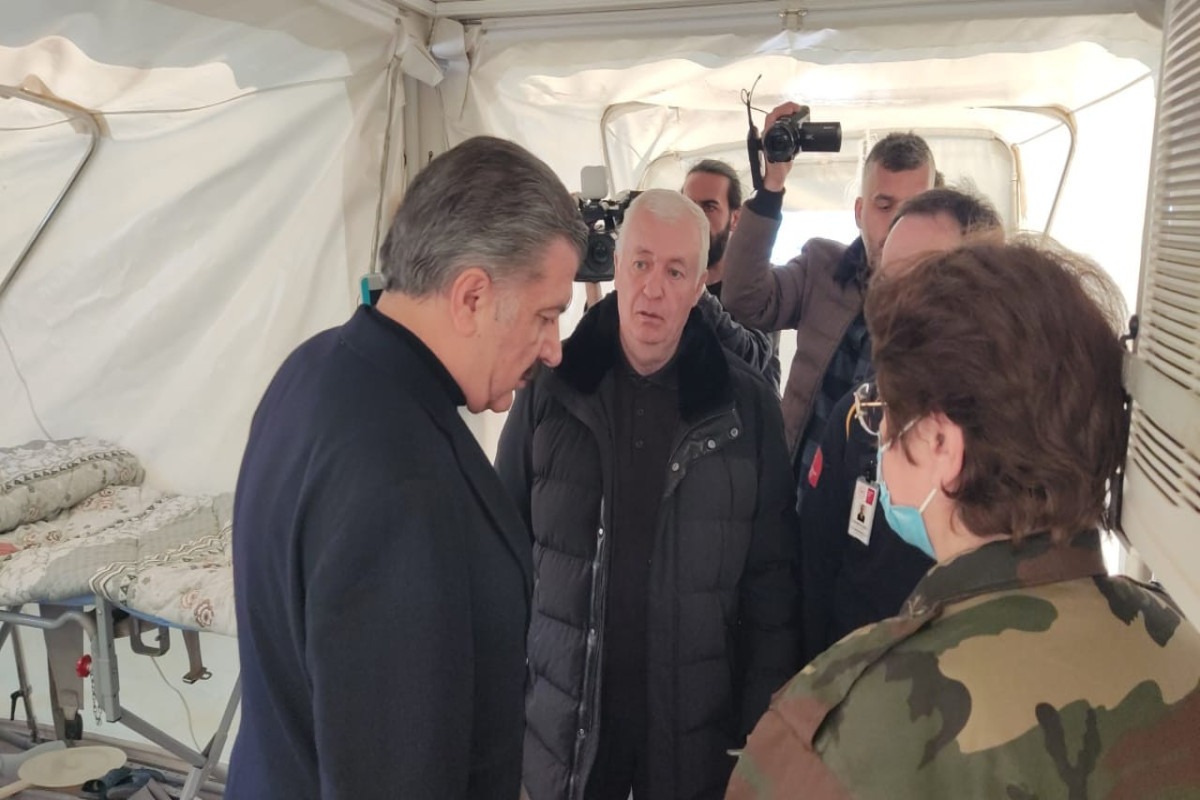 Turkish Health Minister visits Azerbaijan's mobile field hospitals in Kahramanmaraş-VIDEO 