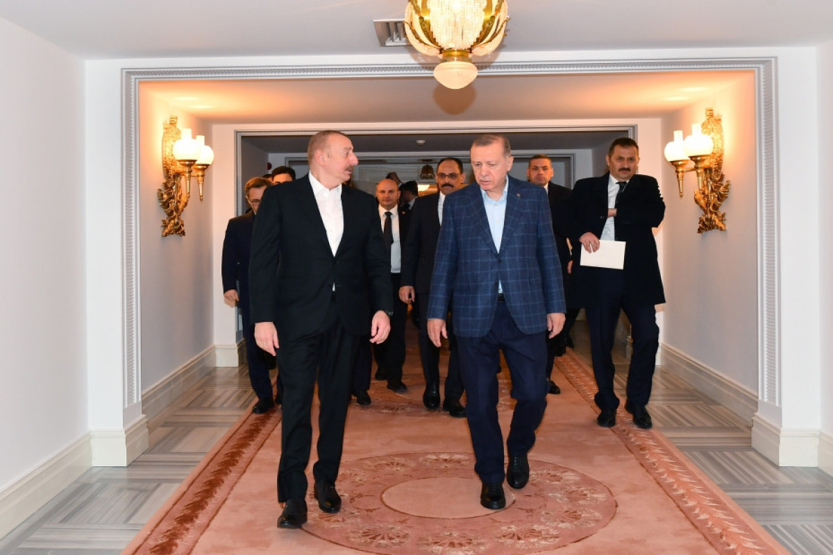 Azerbaijani President Ilham Aliyev and the Turkish President Recep Tayyip Erdogan