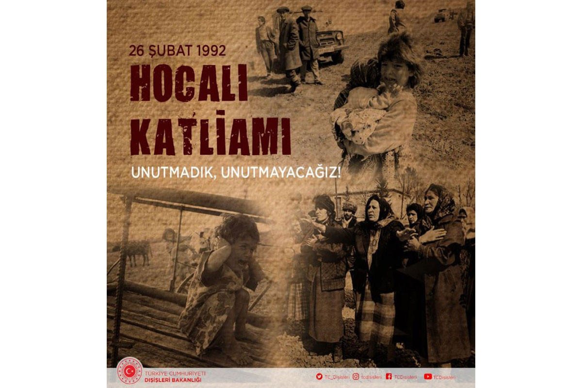 Turkish MFA shares post on Khojaly genocide