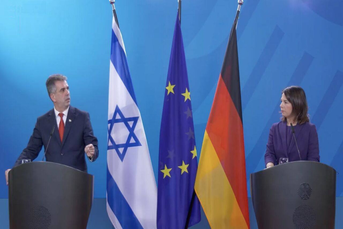  Israel’s Foreign Minister Eli Cohen, German Foreign Minister Annalena Baerbock