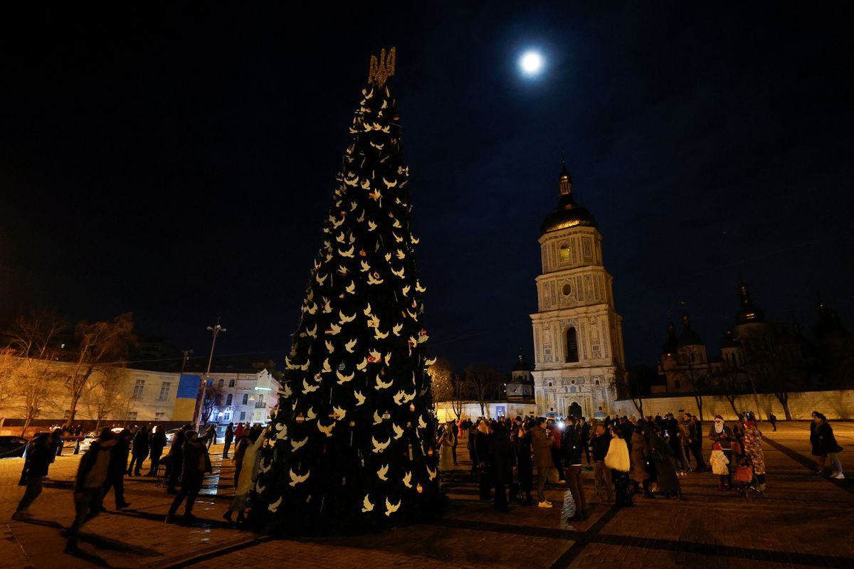 Blasts heard in Kyiv, around Ukraine in early hours of New Year's Day