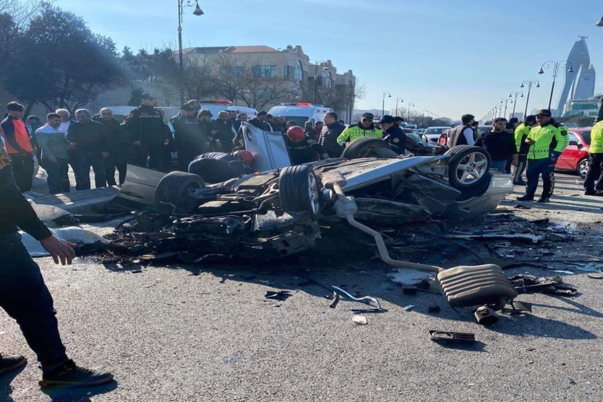 Video footage of the fatal car crash that killed five people in Baku aired-VIDEO 