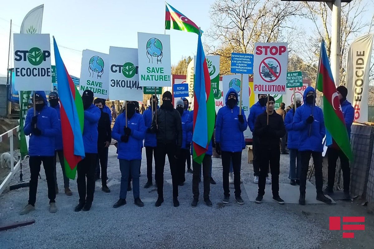 Peaceful protests on Lachin-Khankendi road enter 26th day-PHOTO 